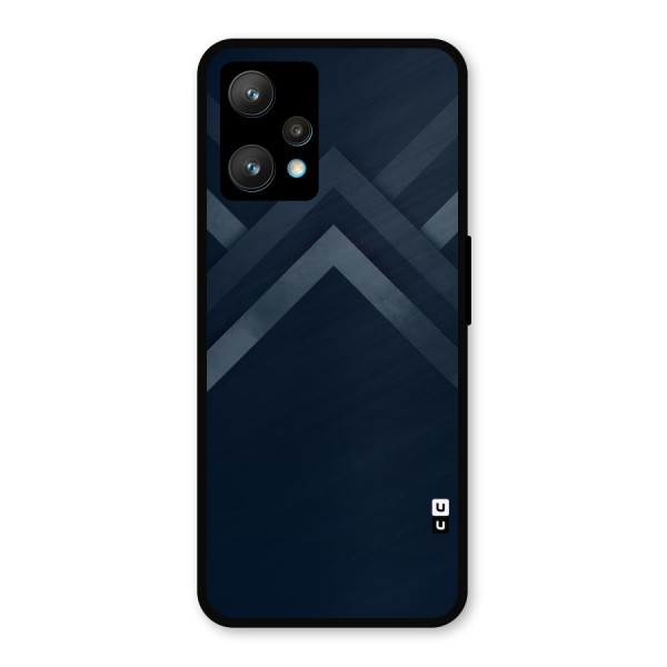 Navy Blue Arrow Metal Back Case for Realme Narzo 50 Pro