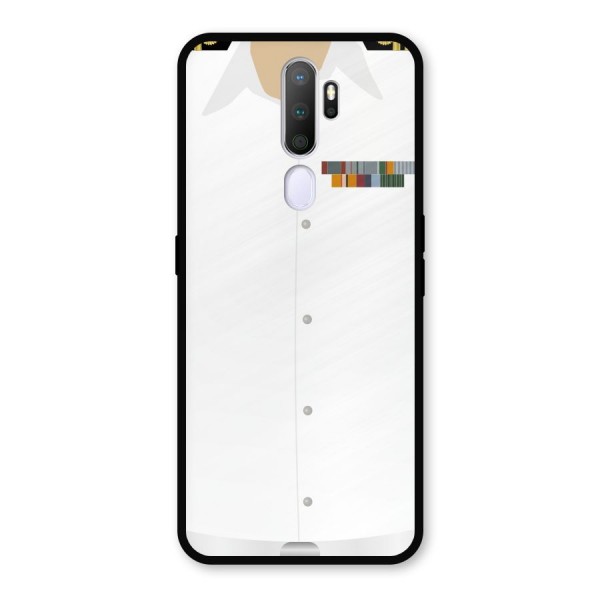 Navy Uniform Metal Back Case for Oppo A9 (2020)