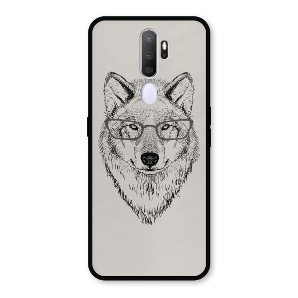 Nerdy Wolf Metal Back Case for Oppo A9 (2020)