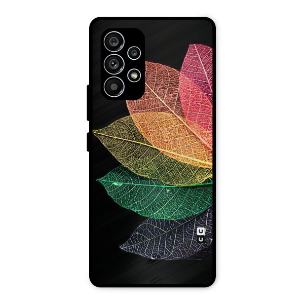 Net Leaf Color Design Metal Back Case for Galaxy A53 5G