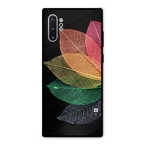 Net Leaf Color Design Metal Back Case for Galaxy Note 10 Plus