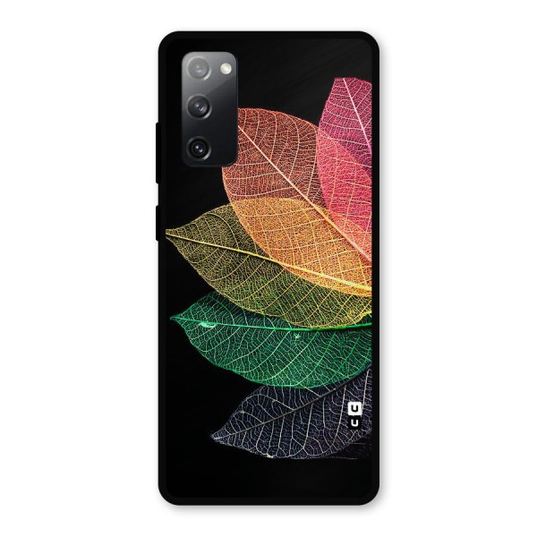 Net Leaf Color Design Metal Back Case for Galaxy S20 FE 5G