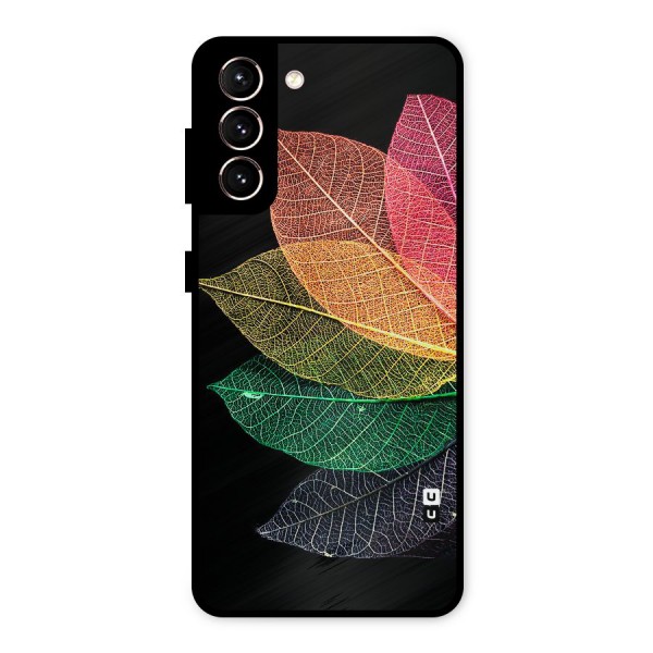 Net Leaf Color Design Metal Back Case for Galaxy S21 5G