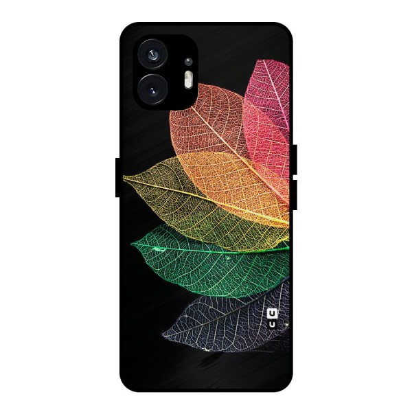 Net Leaf Color Design Metal Back Case for Nothing Phone 2