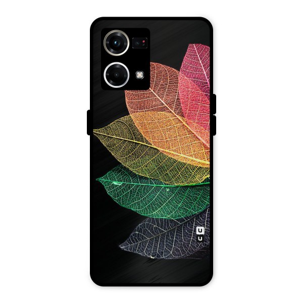 Net Leaf Color Design Metal Back Case for Oppo F21 Pro 4G
