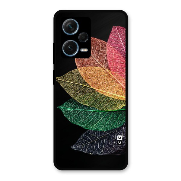 Net Leaf Color Design Metal Back Case for Redmi Note 12 Pro Plus 5G