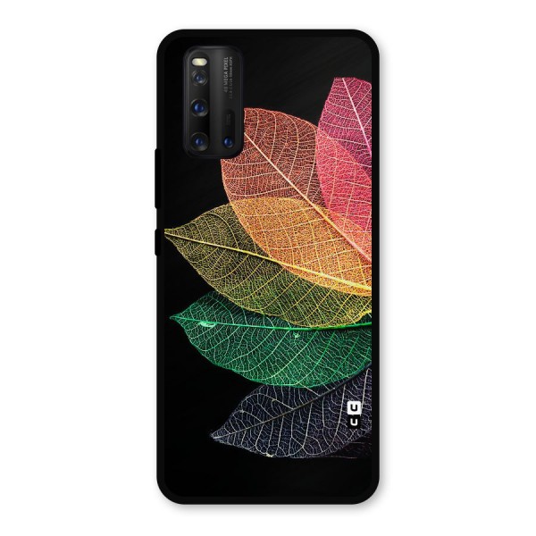 Net Leaf Color Design Metal Back Case for iQOO 3