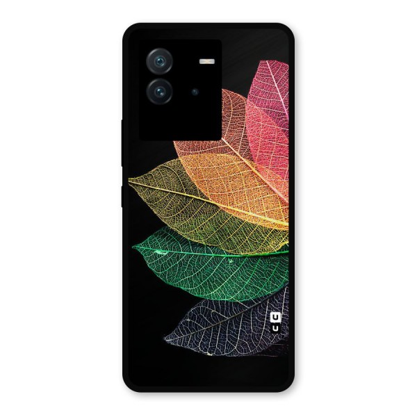 Net Leaf Color Design Metal Back Case for iQOO Neo 6 5G
