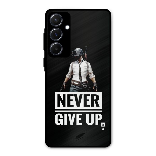 Never Giveup Metal Back Case for Galaxy A55