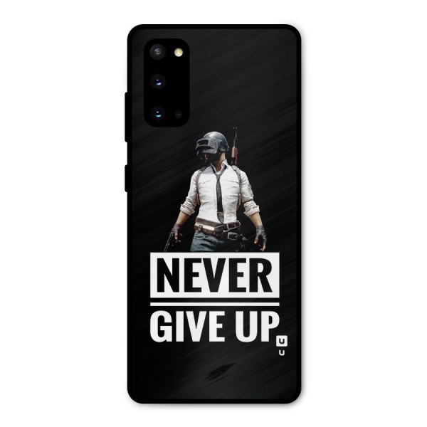 Never Giveup Metal Back Case for Galaxy S20