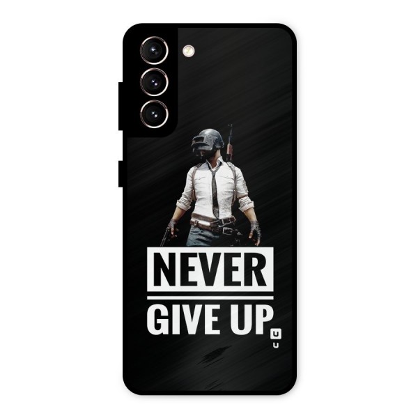 Never Giveup Metal Back Case for Galaxy S21 5G