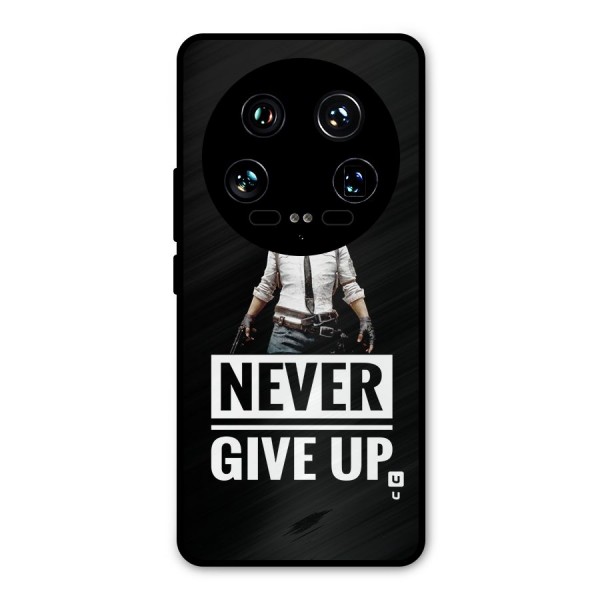 Never Giveup Metal Back Case for Xiaomi 14 Ultra