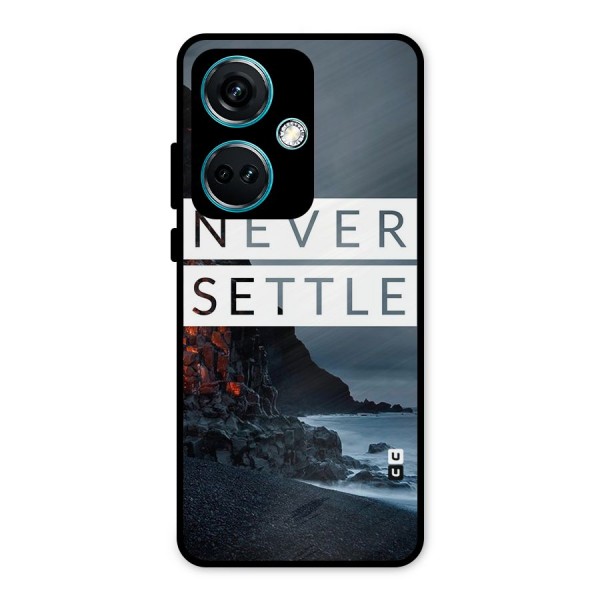 Never Settle Dark Beach Metal Back Case for OnePlus Nord CE 3 5G