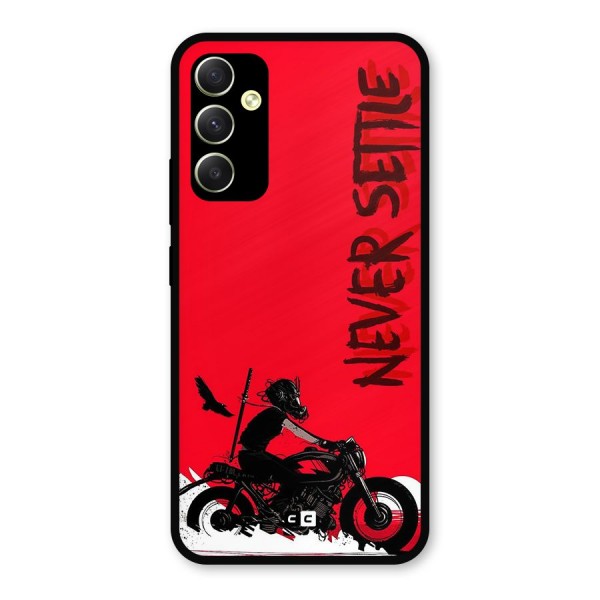 Never Settle Ride Metal Back Case for Galaxy A34
