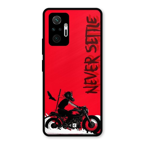 Never Settle Ride Metal Back Case for Redmi Note 10 Pro