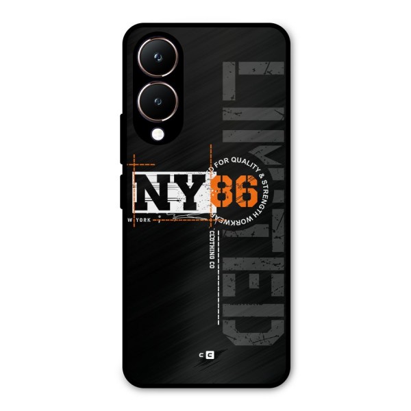 New York Limited Metal Back Case for Vivo Y28