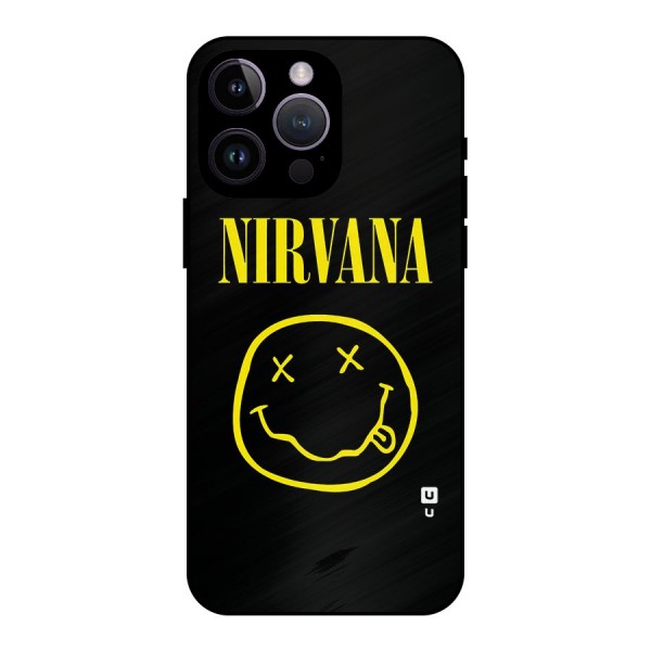 Nirvana Smiley Metal Back Case for iPhone 14 Pro Max