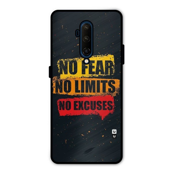 No Fear No Limits Metal Back Case for OnePlus 7T Pro