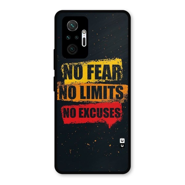 No Fear No Limits Metal Back Case for Redmi Note 10 Pro