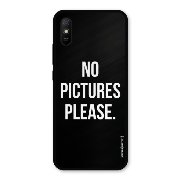 No Pictures Please Metal Back Case for Redmi 9i
