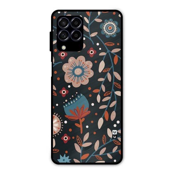 Nordic Arts Flowery Space Metal Back Case for Galaxy M53 5G