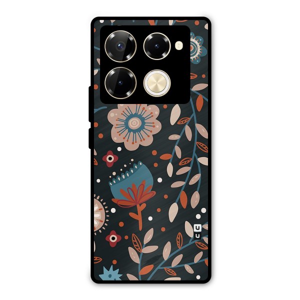 Nordic Arts Flowery Space Metal Back Case for Infinix Note 40 Pro