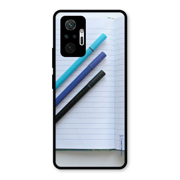 Notebook And Pens Metal Back Case for Redmi Note 10 Pro