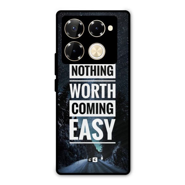 Nothing Worth Easy Metal Back Case for Infinix Note 40 Pro