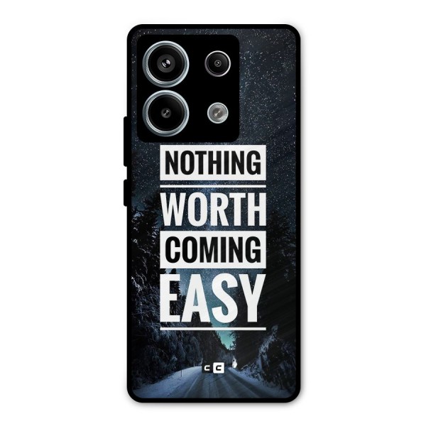 Nothing Worth Easy Metal Back Case for Redmi Note 13 Pro 5G