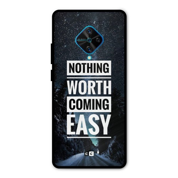Nothing Worth Easy Metal Back Case for Vivo S1 Pro