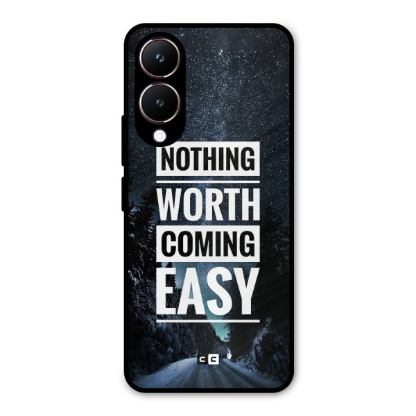Nothing Worth Easy Metal Back Case for Vivo Y28