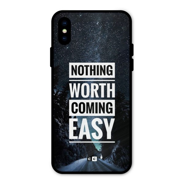 Nothing Worth Easy Metal Back Case for iPhone X