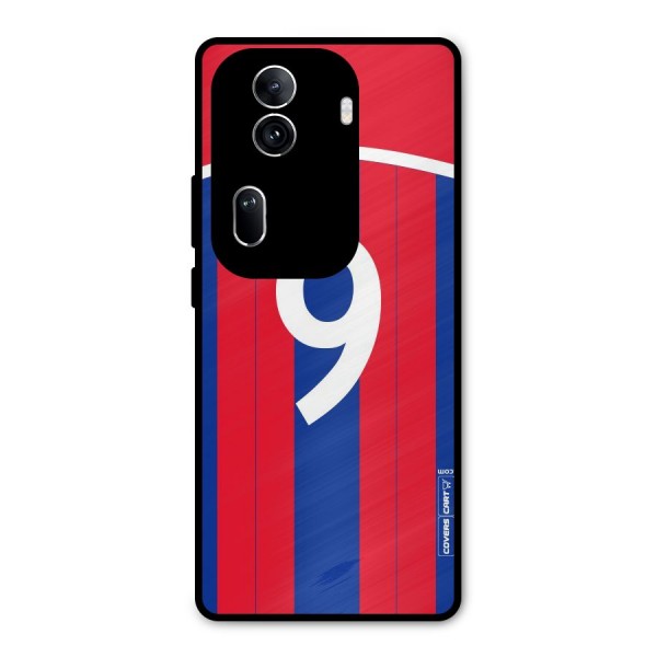 Number 9 Jersey Metal Back Case for Oppo Reno11 Pro 5G