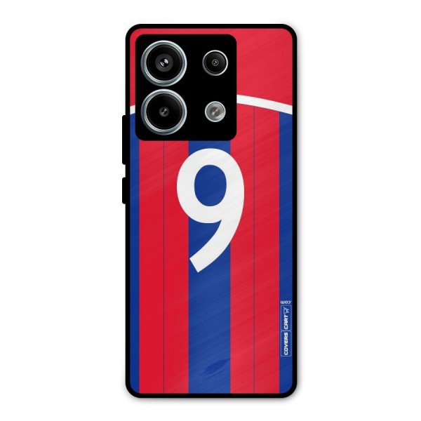 Number 9 Jersey Metal Back Case for Redmi Note 13 Pro 5G