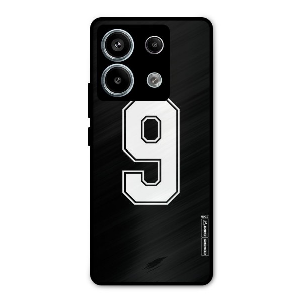 Number 9 Metal Back Case for Redmi Note 13 Pro 5G