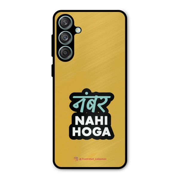 Number Nahi Hoga Mustard Yellow Metal Back Case for Galaxy M55 5G