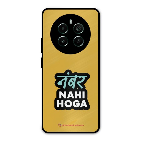 Number Nahi Hoga Mustard Yellow Metal Back Case for Realme 12 Plus
