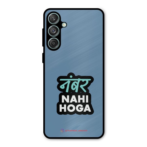 Number Nahi Hoga SteelBlue Metal Back Case for Galaxy M55 5G