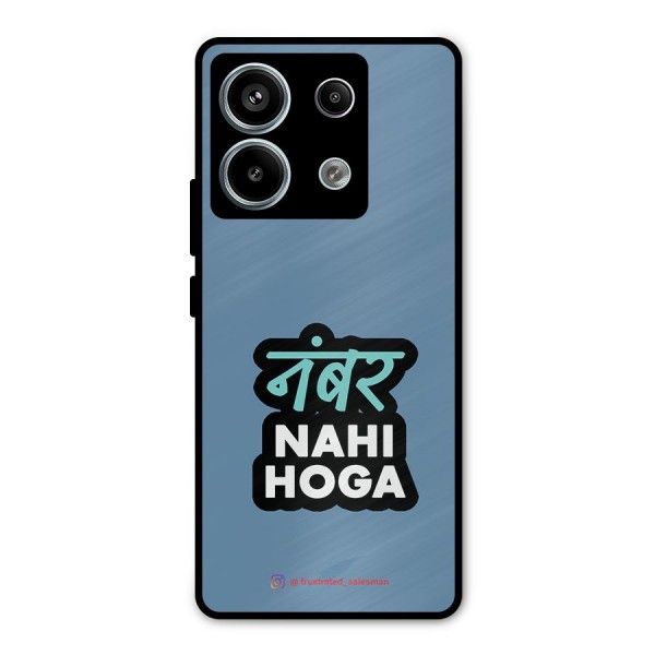 Number Nahi Hoga SteelBlue Metal Back Case for Redmi Note 13 Pro 5G