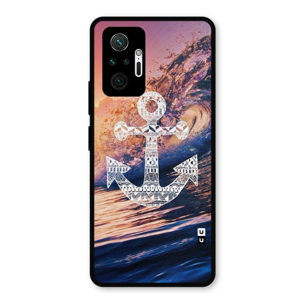 Ocean Anchor Wave Metal Back Case for Redmi Note 10 Pro