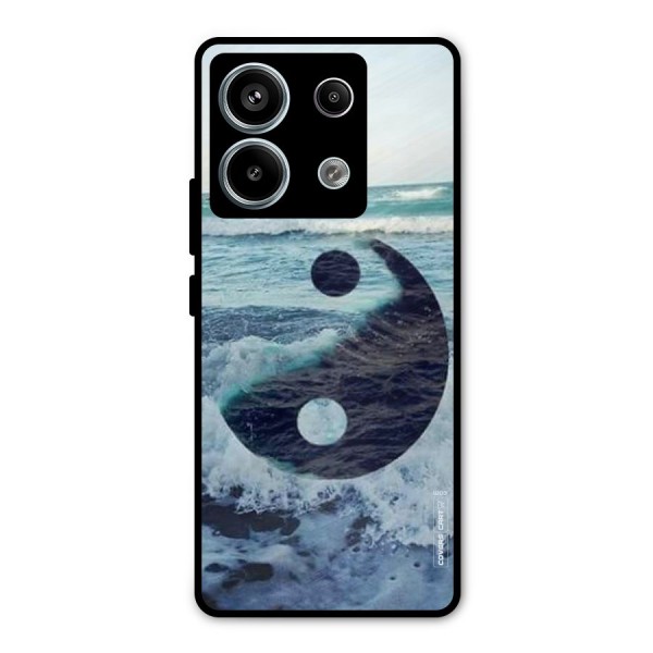 Oceanic Peace Design Metal Back Case for Redmi Note 13 Pro 5G