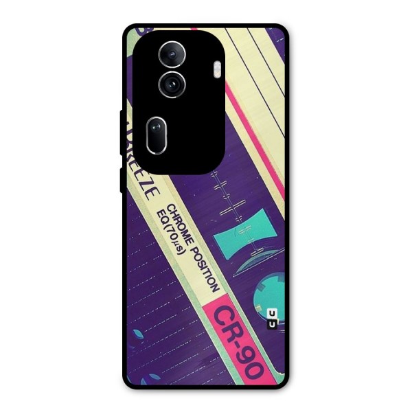 Old Casette Shade Metal Back Case for Oppo Reno11 Pro 5G
