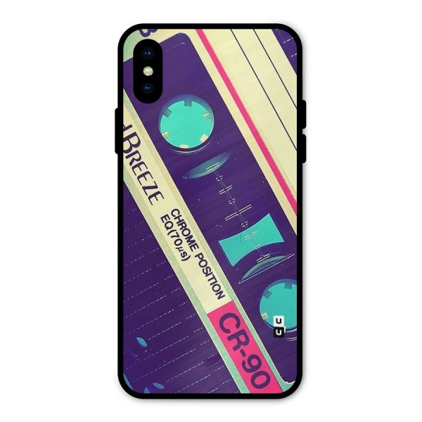 Old Casette Shade Metal Back Case for iPhone X