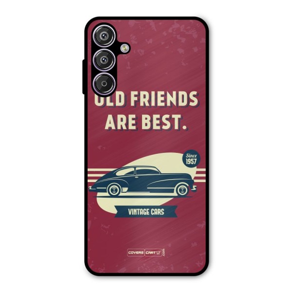 Old Friends Vintage Car Metal Back Case for Galaxy F15