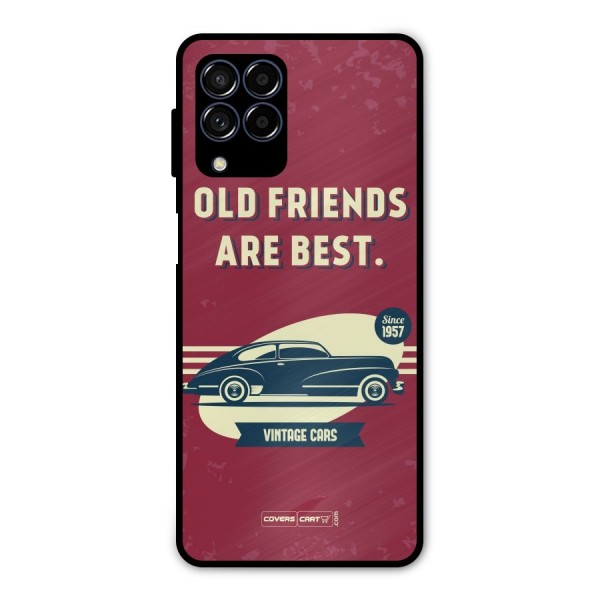 Old Friends Vintage Car Metal Back Case for Galaxy M53 5G
