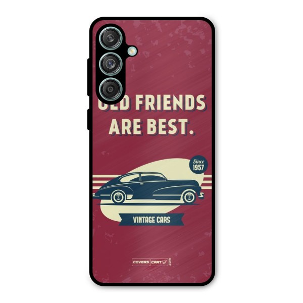 Old Friends Vintage Car Metal Back Case for Galaxy M55 5G