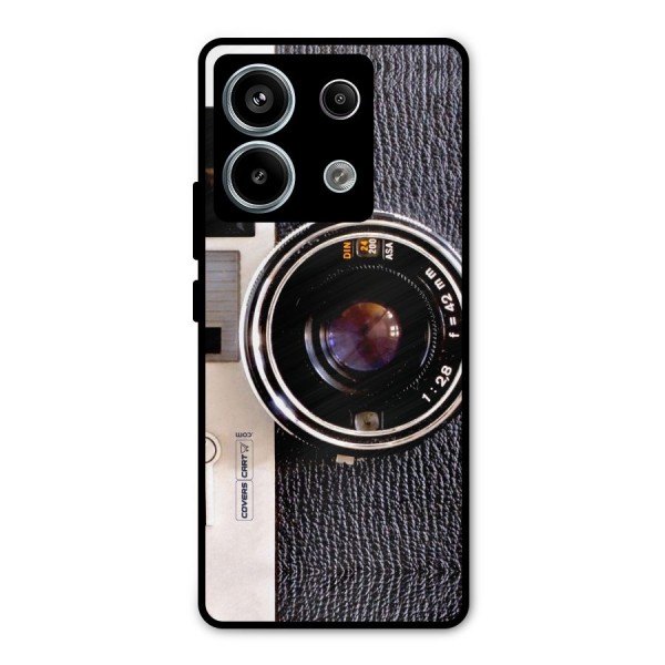 Old School Camera Metal Back Case for Redmi Note 13 Pro 5G