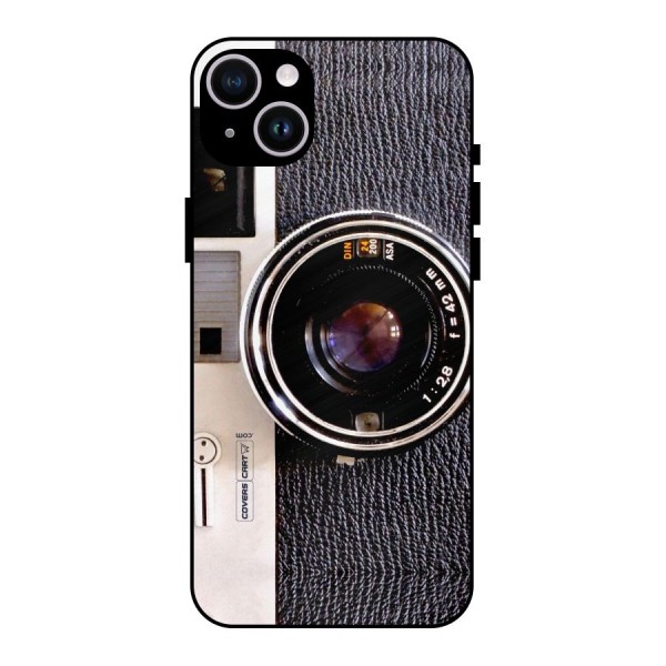 Old School Camera Metal Back Case for iPhone 14 Plus