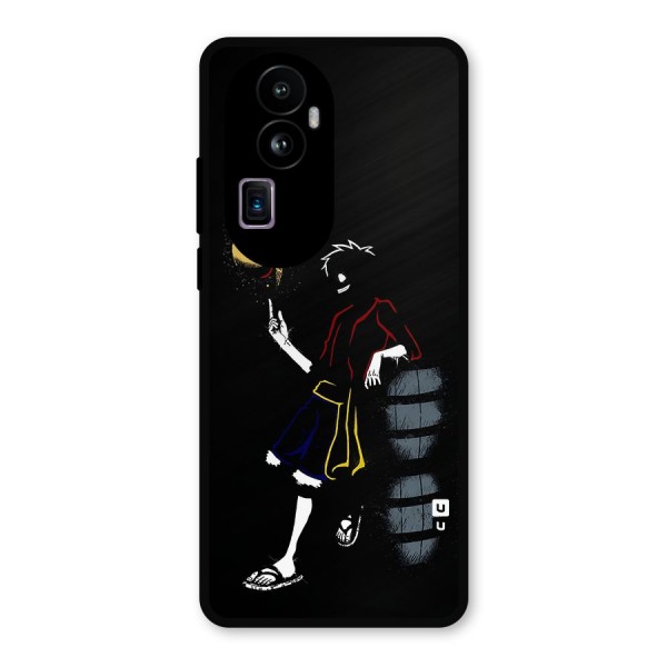 One Piece Luffy Style Metal Back Case for Oppo Reno10 Pro Plus