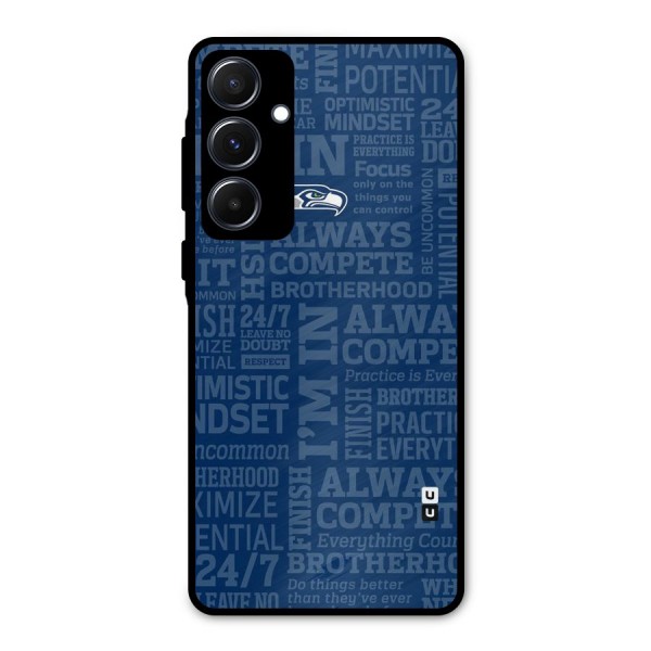 Optimistic Blue Metal Back Case for Galaxy A55
